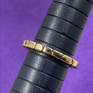 💛 Classic Gold Plated Textured Band Ring